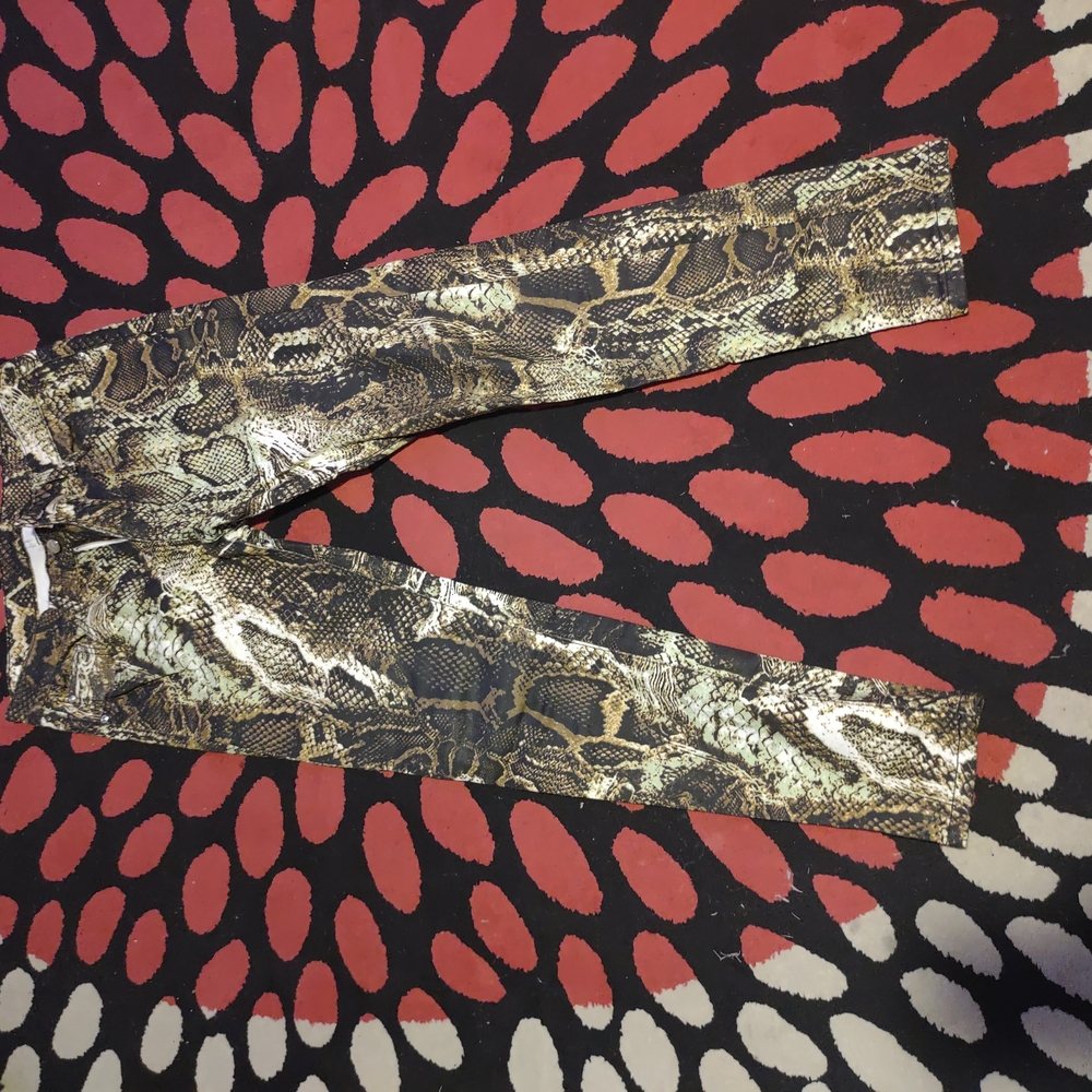 Snakeskin Print Pants